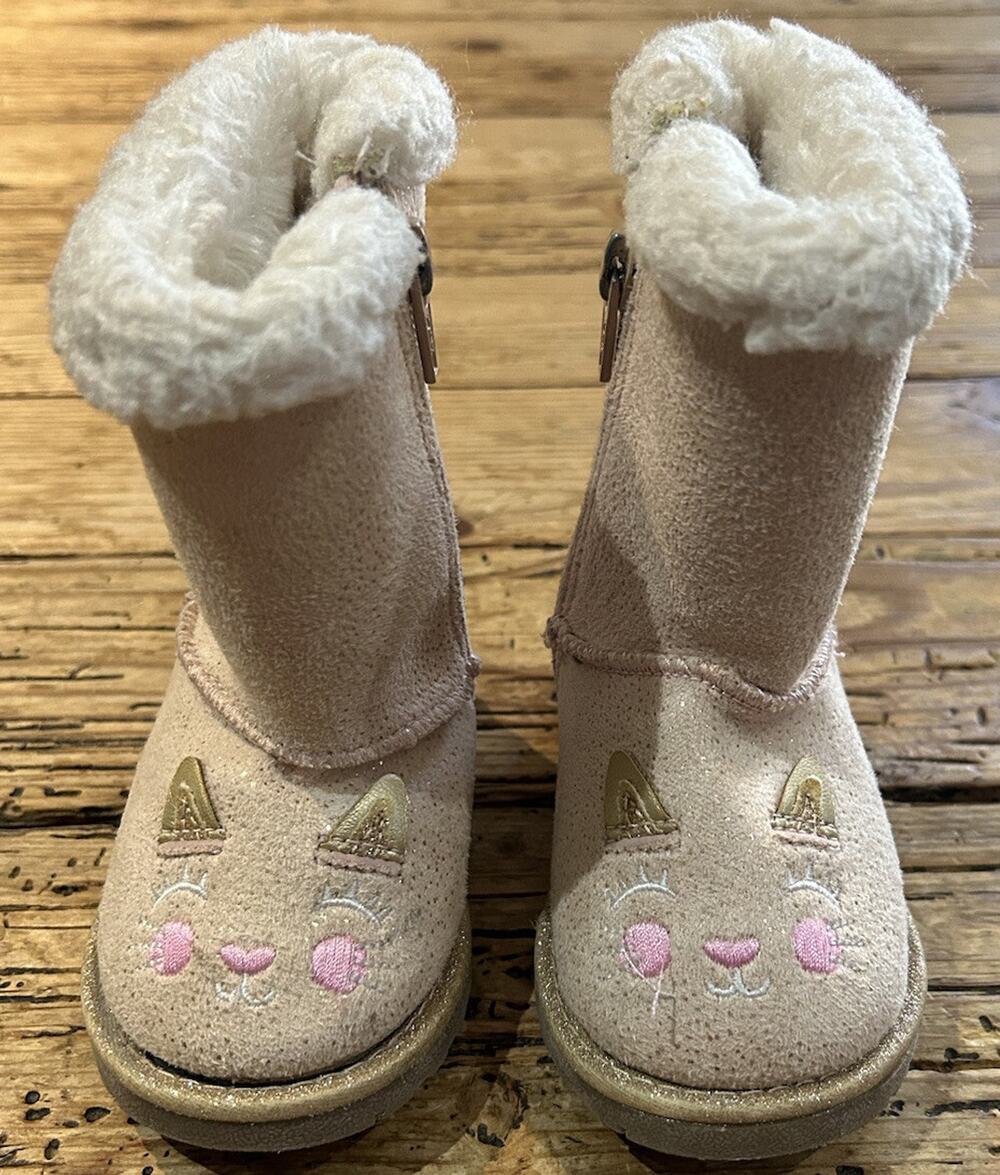 Self Esteem Footwear Infant Faux Fur Taupe Size 5 Boots